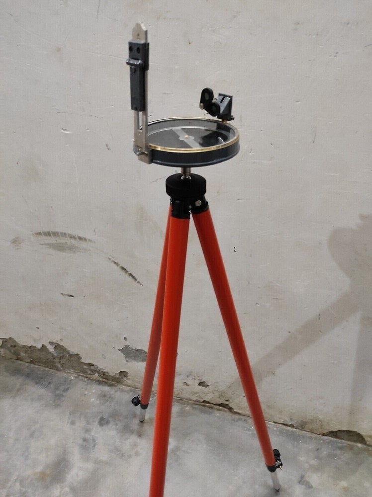 Indian Made Prismatic Compass For Basic Survey & Topography 4" w/ Fold Tripod
