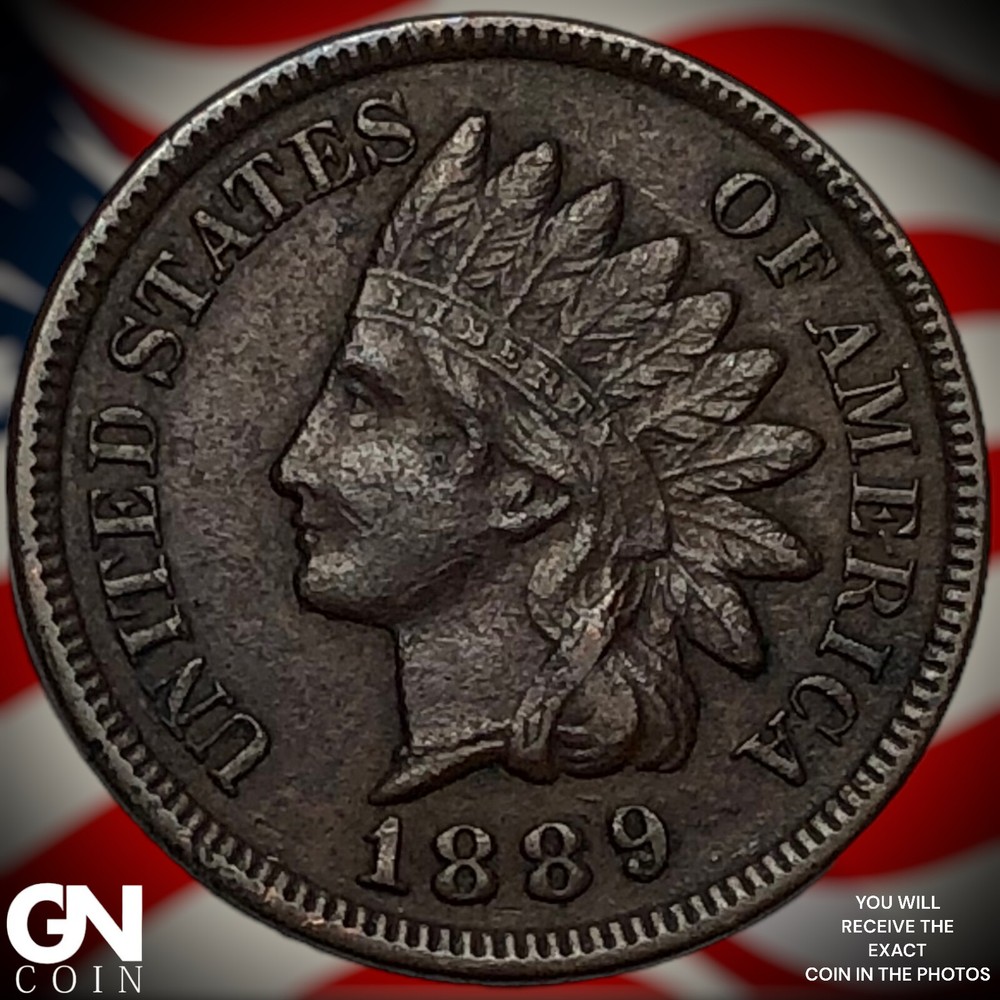 1889 Indian Head Cent Penny X6811