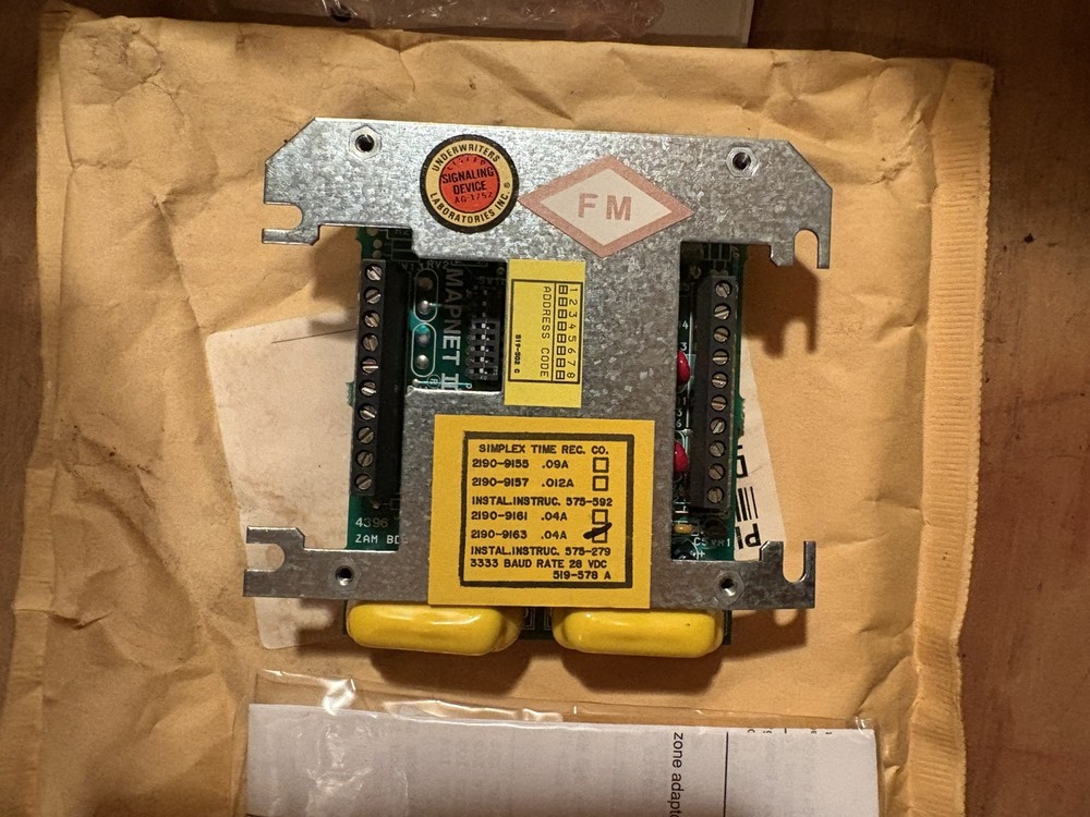 NEW SIMPLEX FIRE ALARM MODULE ASSEMBLY 2190-9163 MAPNET II CONTROL ZAM