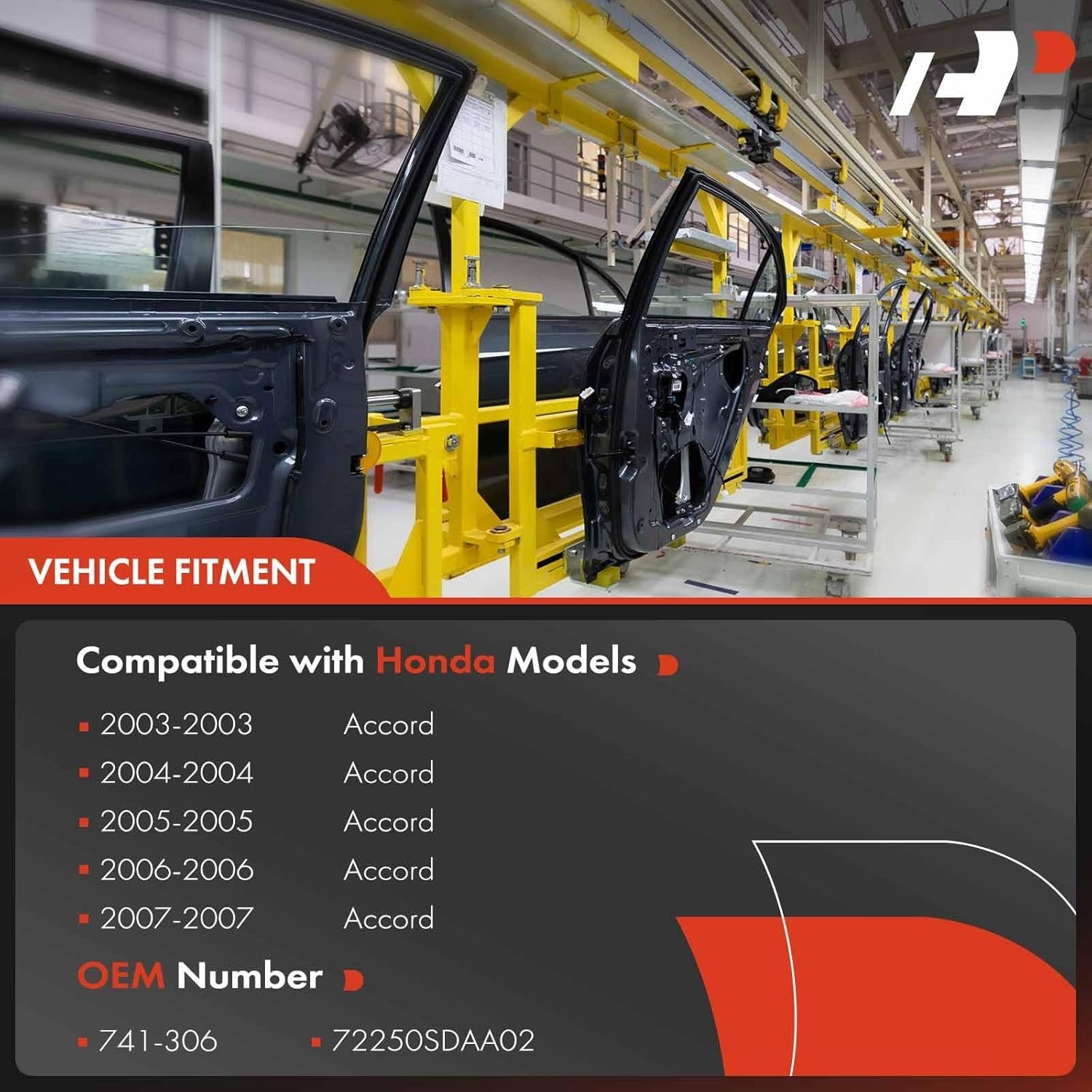 Power Window Regulator with Motor Replacement for Honda Front Driver Side