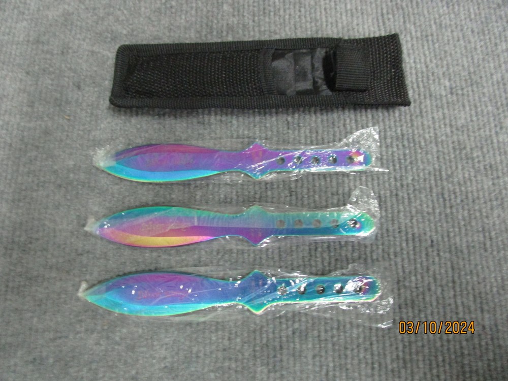 Silver Wings Heros Edge Throwing Knives w Sheath