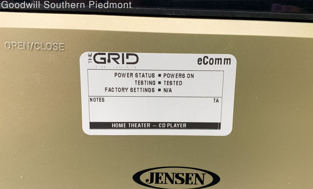 Jensen JBS-300CB Wall Mountable Bluetooth CD Music System - Tested