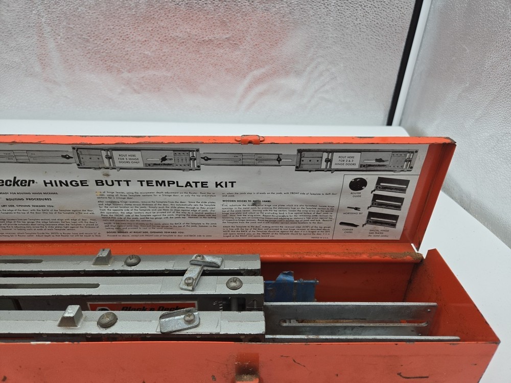 Black and Decker Hinge Butt Template Set. Doors, cabinets, Full sized set
