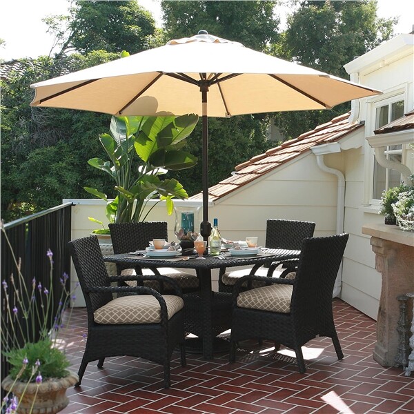 7.5/9/10/11FT Patio Umbrella Market Table Umbrella Outdoor w/Push Button Tilt