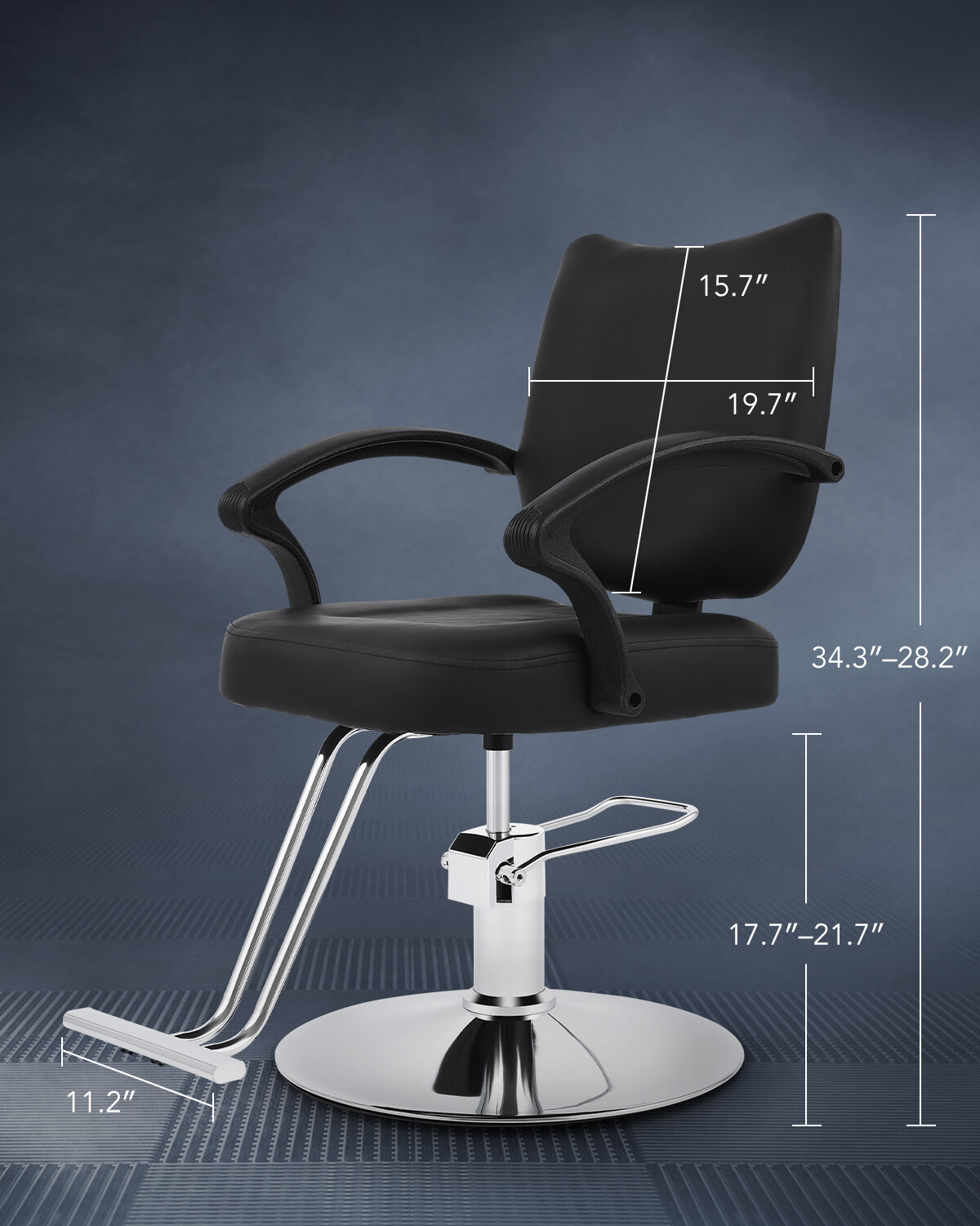 CO-Z Salon Chair for Hair Stylist w 360° Swivel Classic Barber Chair 550lb. Cap