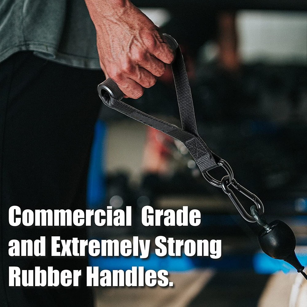 Cable Handles Gym Equipment - Extremely Comfortable Rubber Cable Machine Handle