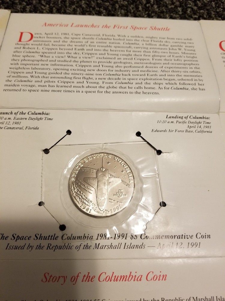 Space Shuttle Conmemorative Coin
