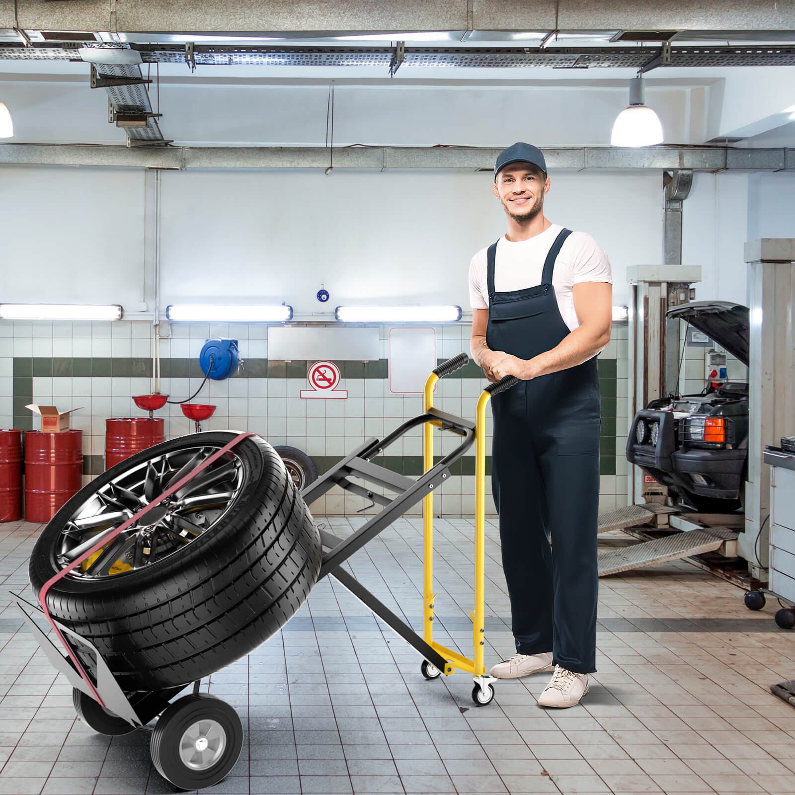 3-in-1 Convertible Hand Truck w/ 4 Rubber Wheels 1000 lbs Max Load Capacity