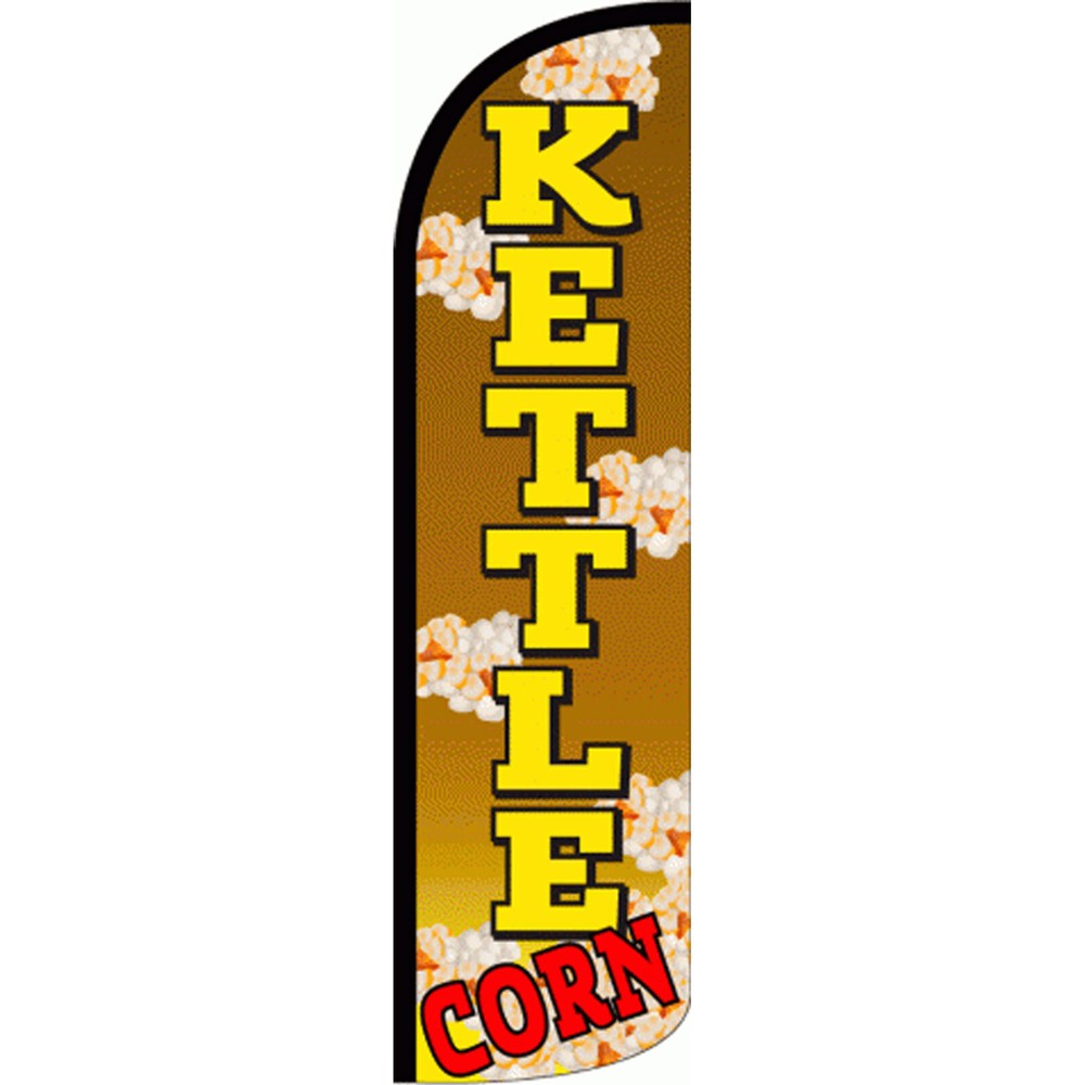 Kettle Corn  3 ft X 11 1/2 ft Windless Swooper Flag (Flag Only)