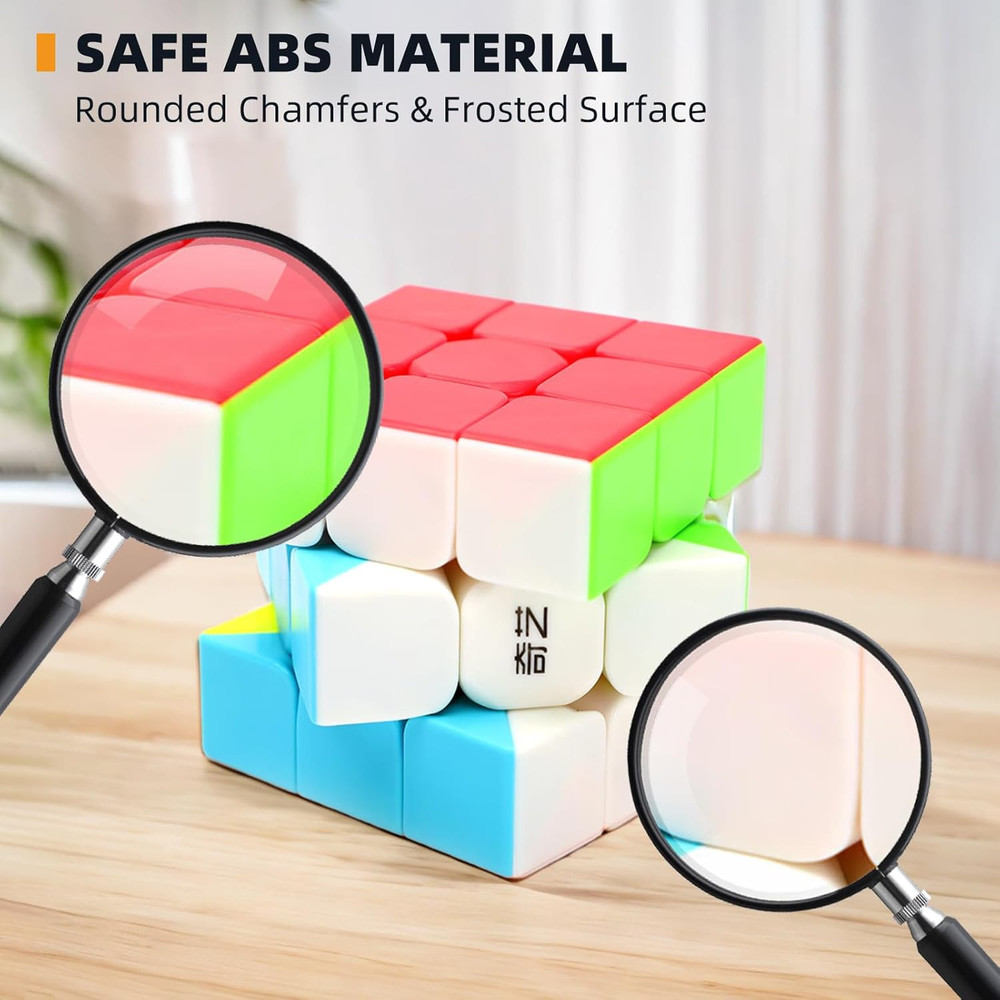 Speed Cube Set 3 Pack Magic Cube | Includes 2X2 Cube,3X3 Cube, Pyraminx Cube | S