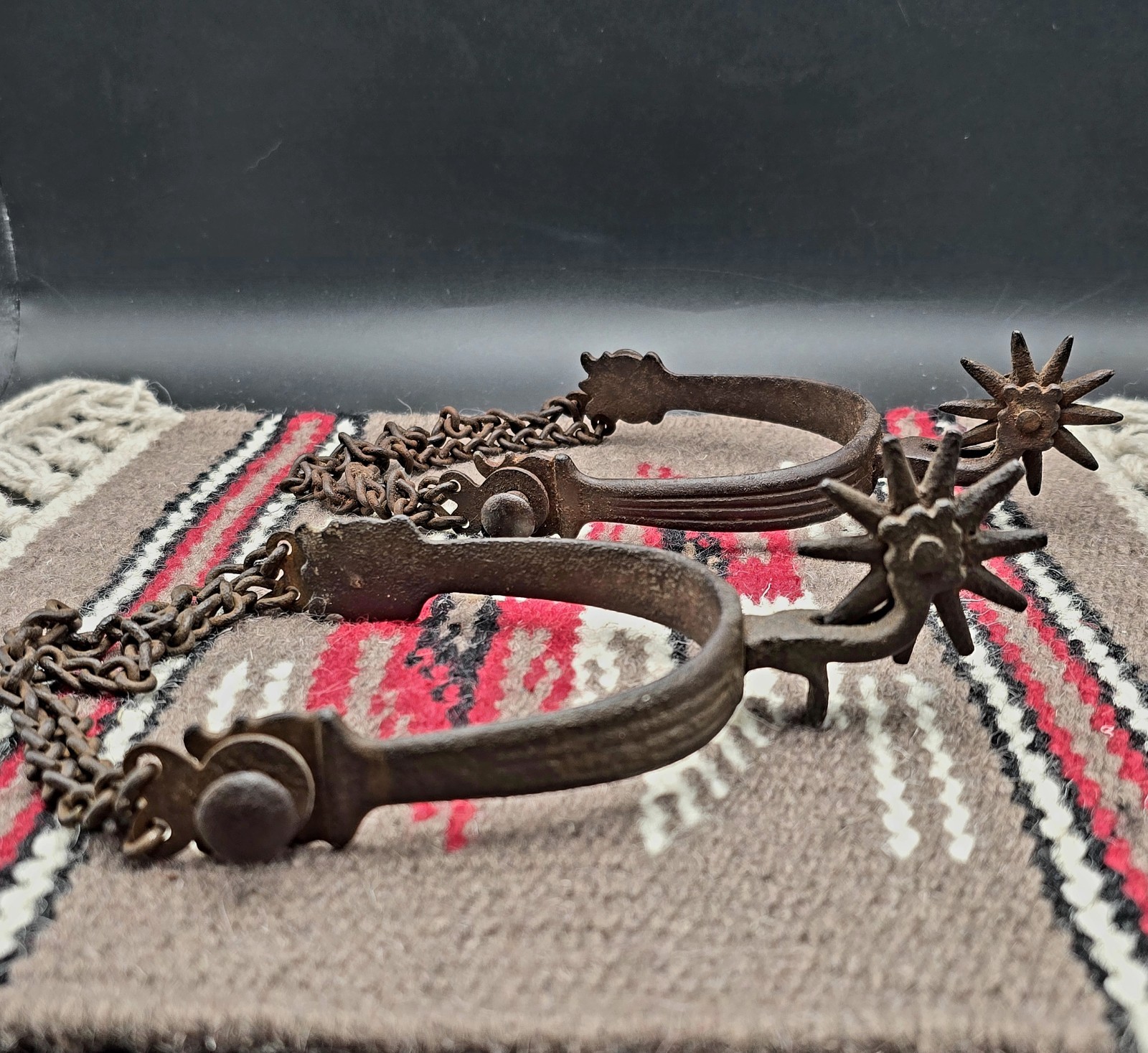 1800s August Buermann Spur Set Marked