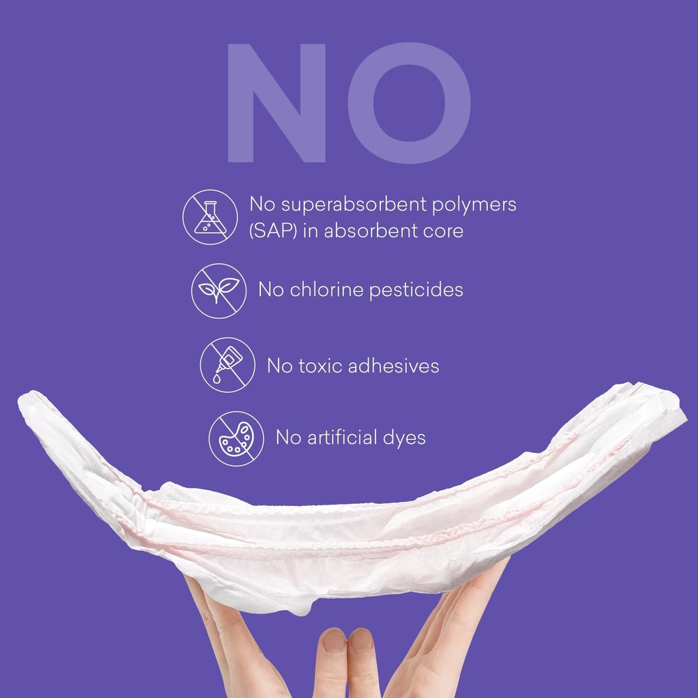 24 Count Premium Postpartum Pads with Wings, Large Maximum Absorbency Postpar...