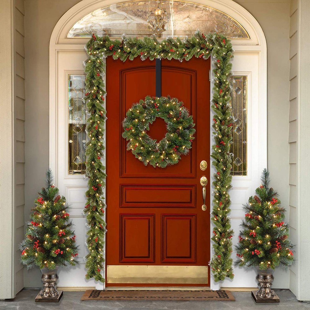 Wreath Hanger,Easter Decorations Adjustable Wreath Hanger for Front Door Deco...