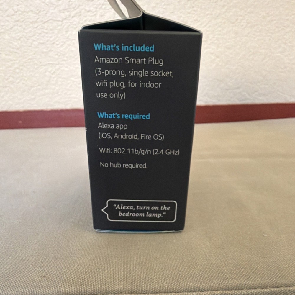 Amazon Smart Plug Wi-Fi Alexa Compatible Indoor App-Controlled Single Outlet