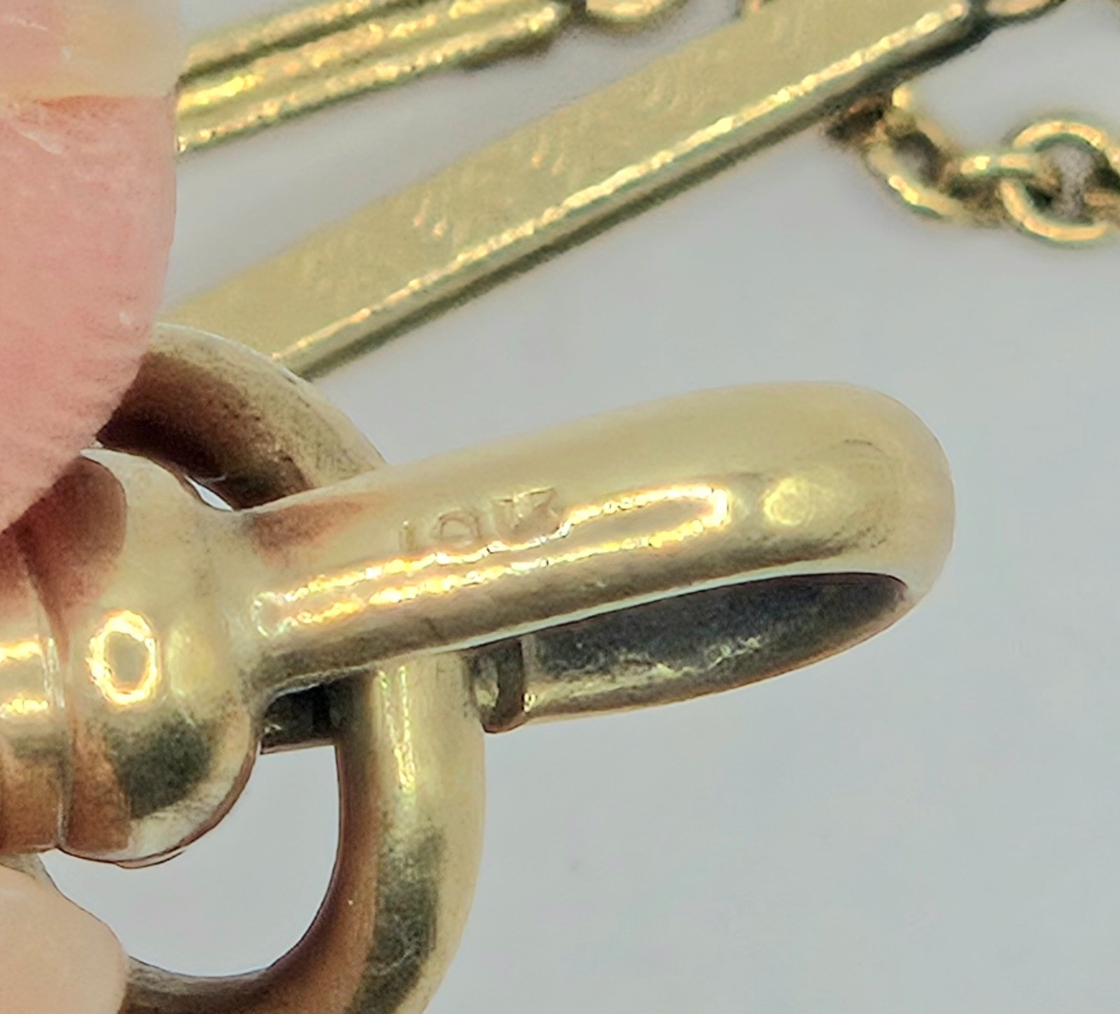 Antique Victorian 10k Gold Pocket Watch Chain 5.6 Grams 13 &1/2 inches