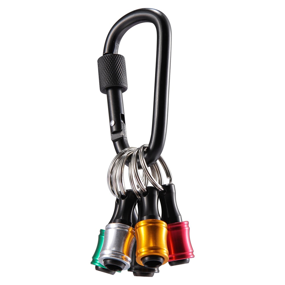 7Pcs 1/4" Hex Shank Quick Release Keychain Screwdriver Drill Bit Holder Bits Set