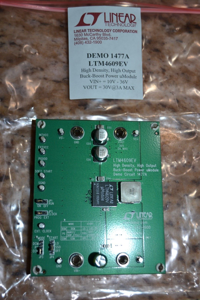NOS Linear Technology DEMO 1477A LTM4609EV Buck-Boost DC/DC uModule Regulator