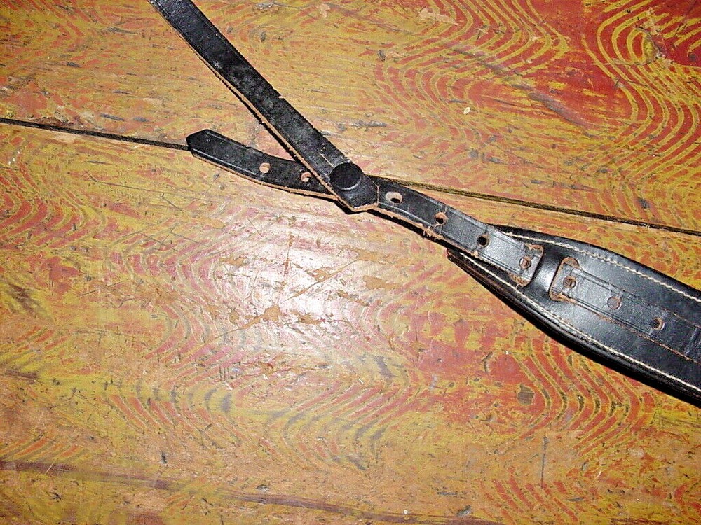 VINTAGE ROCKABILLY GUITAR STRAP LEATHER 1950S