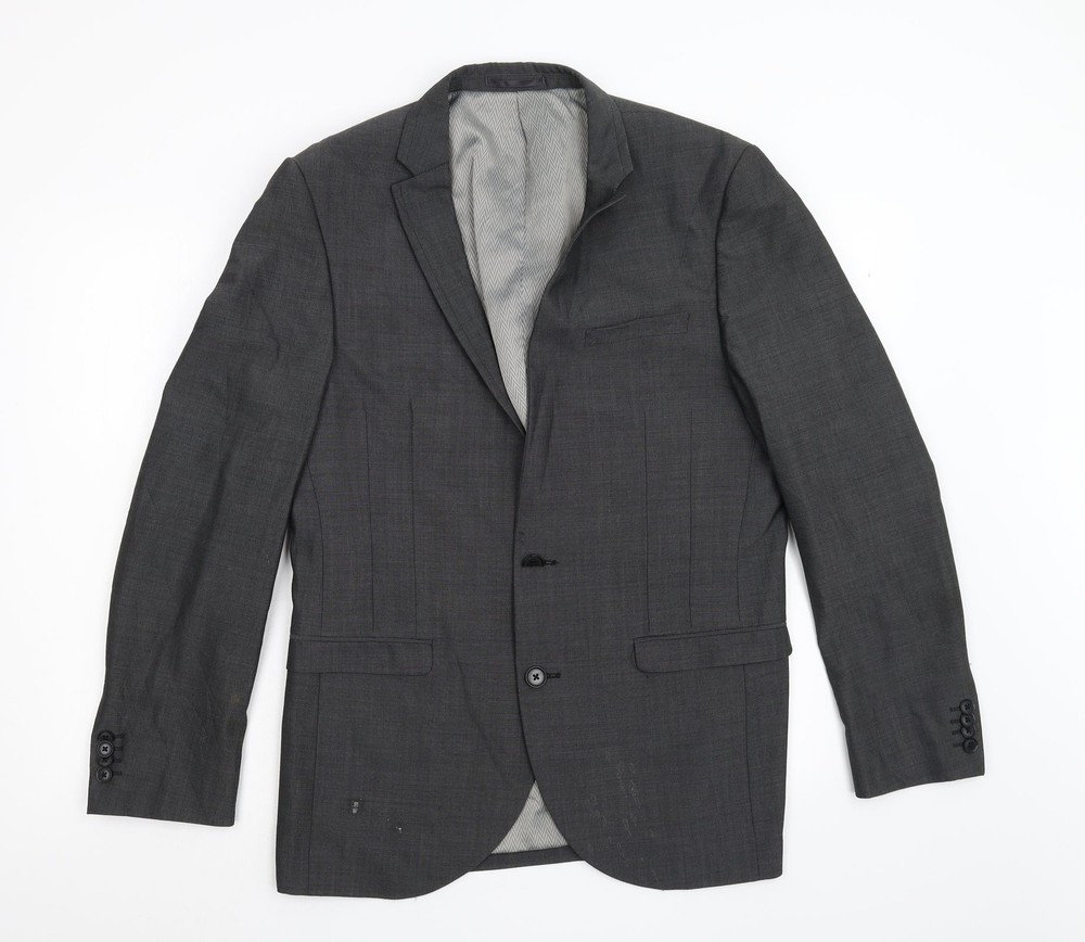 NEXT Mens Grey Wool Blend Suit Jacket Size 40
