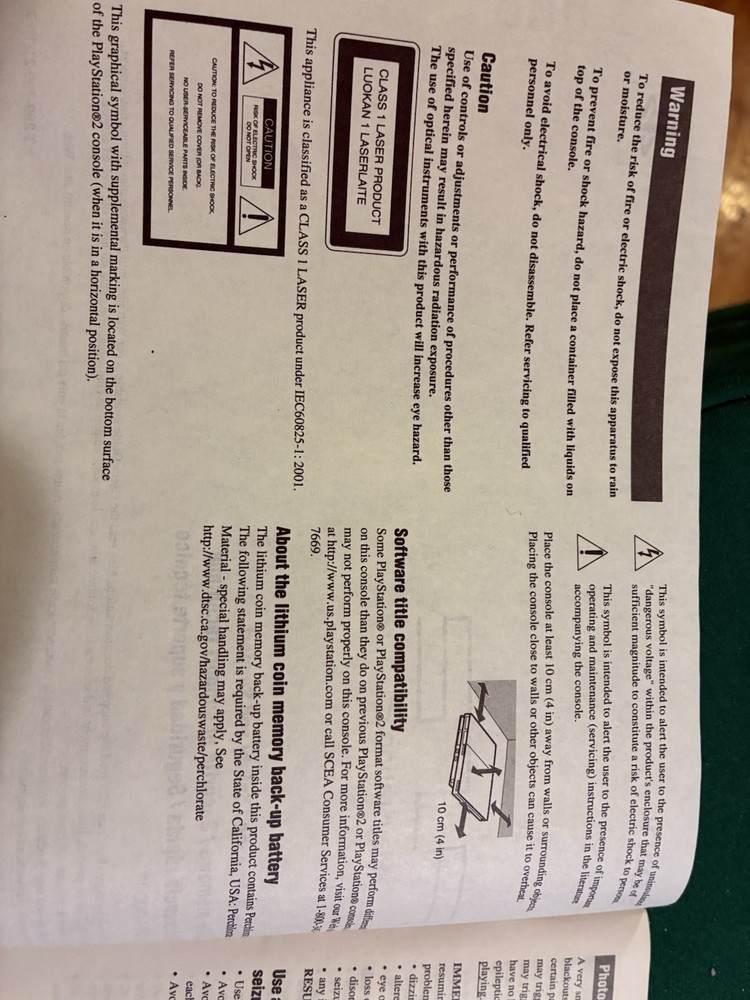 2007 SONY PLAYSTATION 2 PS2 - QUICK REFERENCE/SAFETY & SUPPORT GUIDE BOOKLET