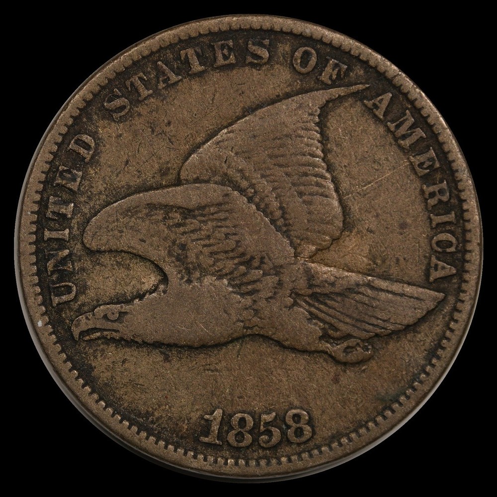 1858 1C Flying Eagle Cent Circulated Coin