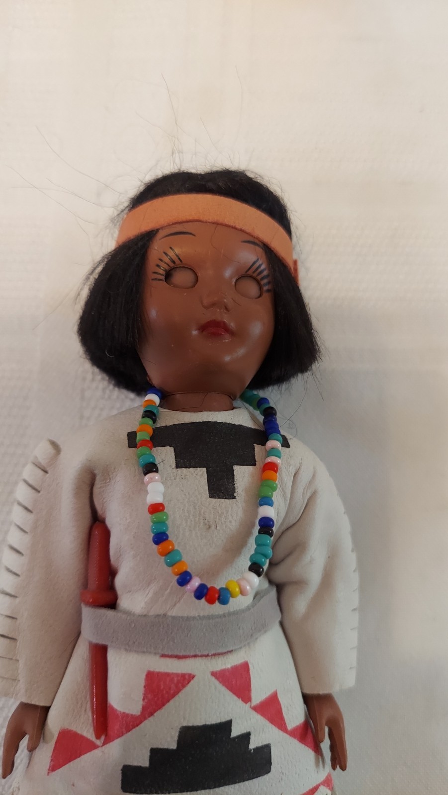 Three Vintage 7.5” Native American Dolls With Sleepy Eyes. (U12)