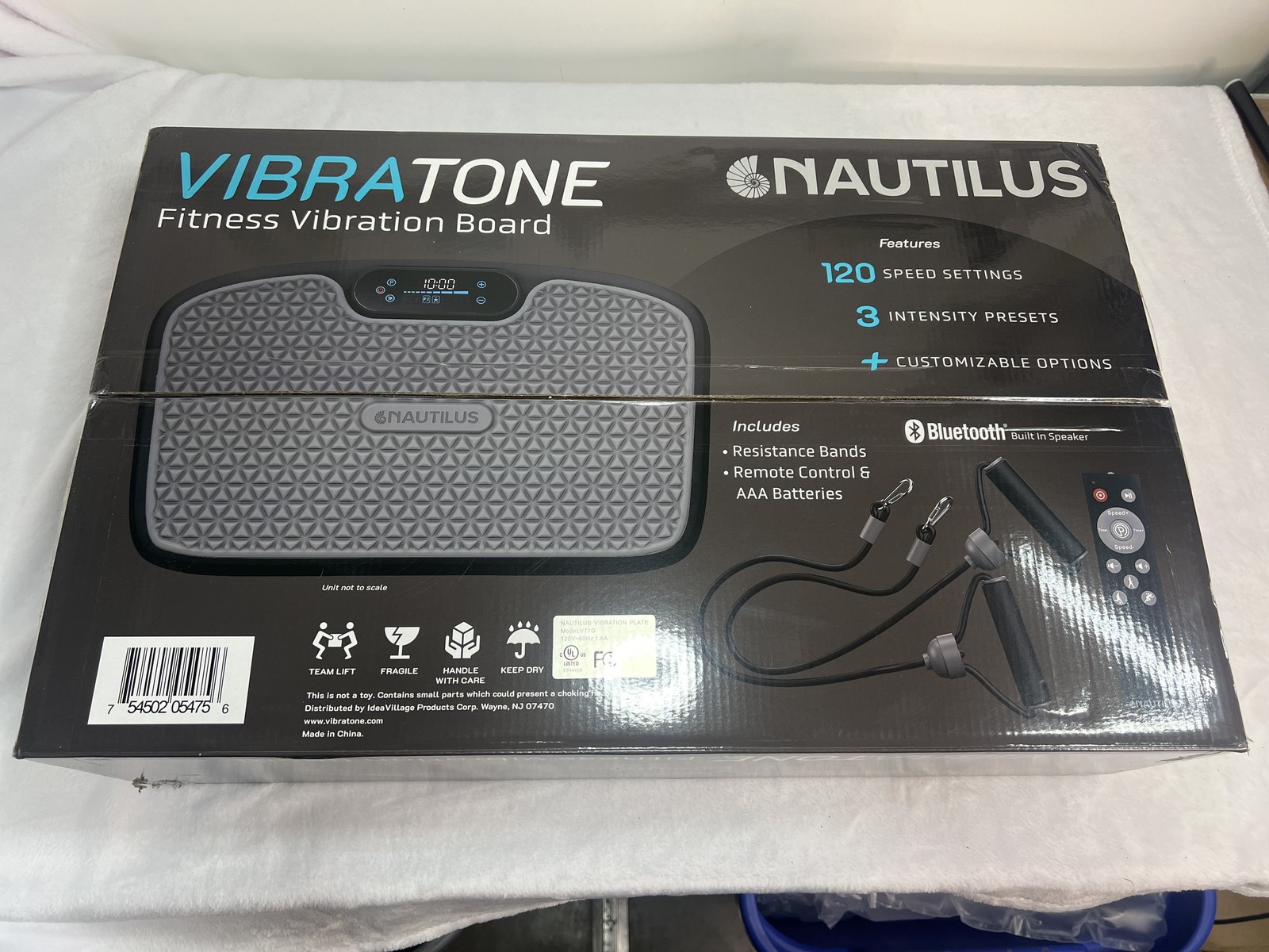 Nautilus VibraTone Fitness Vibration Board Black Pearl Bluetooth Home Gym Use