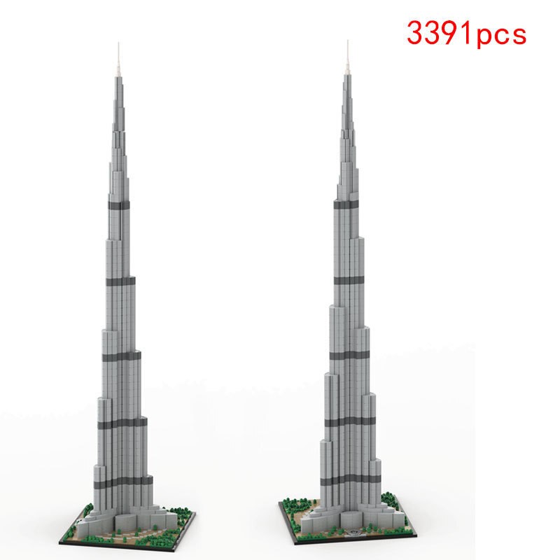 Burj Khalifa MOC Modular Building Set Skyscraper Bricks Toy Model Gift
