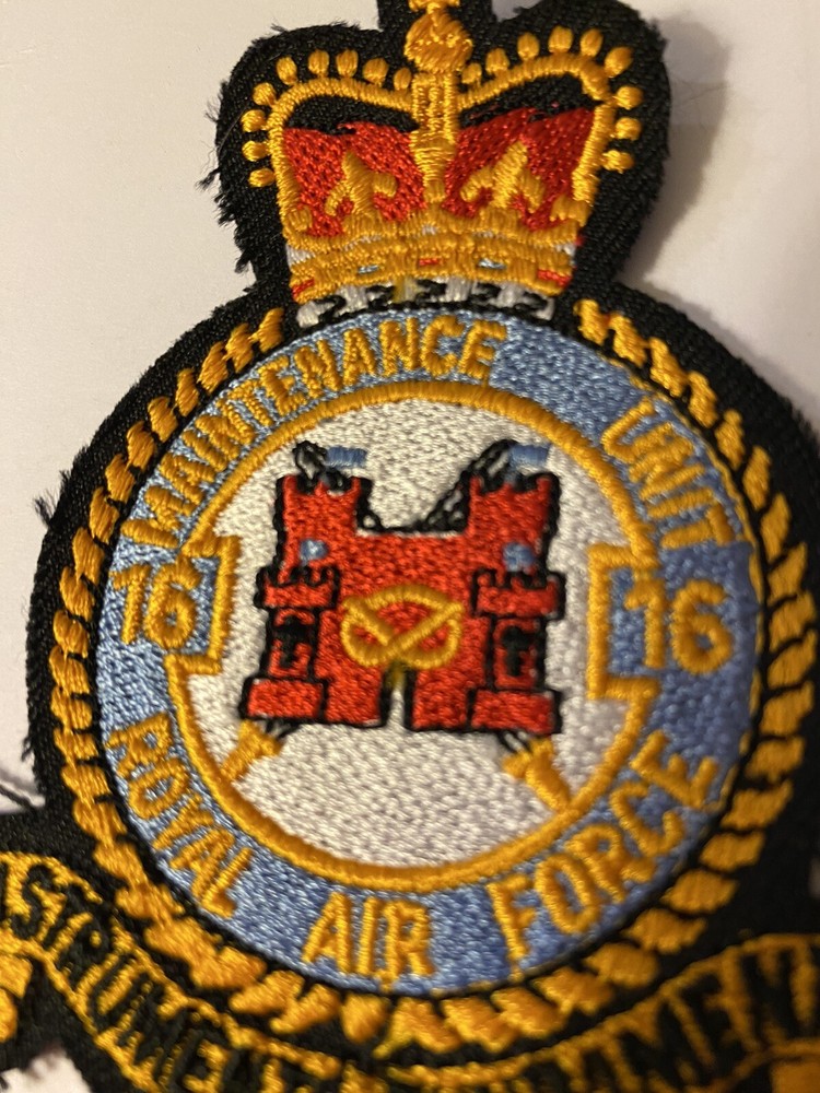 ROYAL AIR FORCE 1616 Maintenance Unit Patch 4”x3” EUC