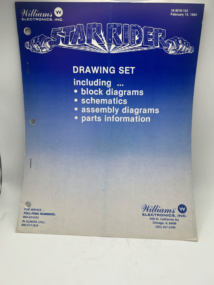 MIXED: Arcade game Manuals Collection from distributors library YOUR CHOICE