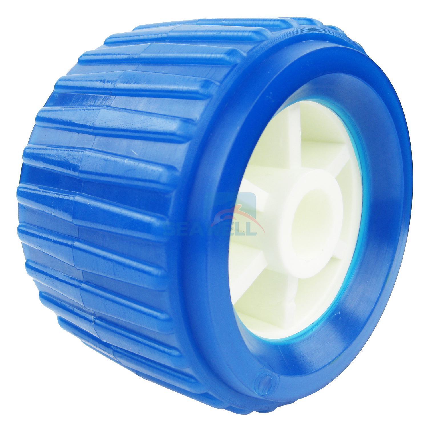 4PCS Boat Trailer Roller Marine Inflatable Boat Ribbed Wobble Roller Plastic