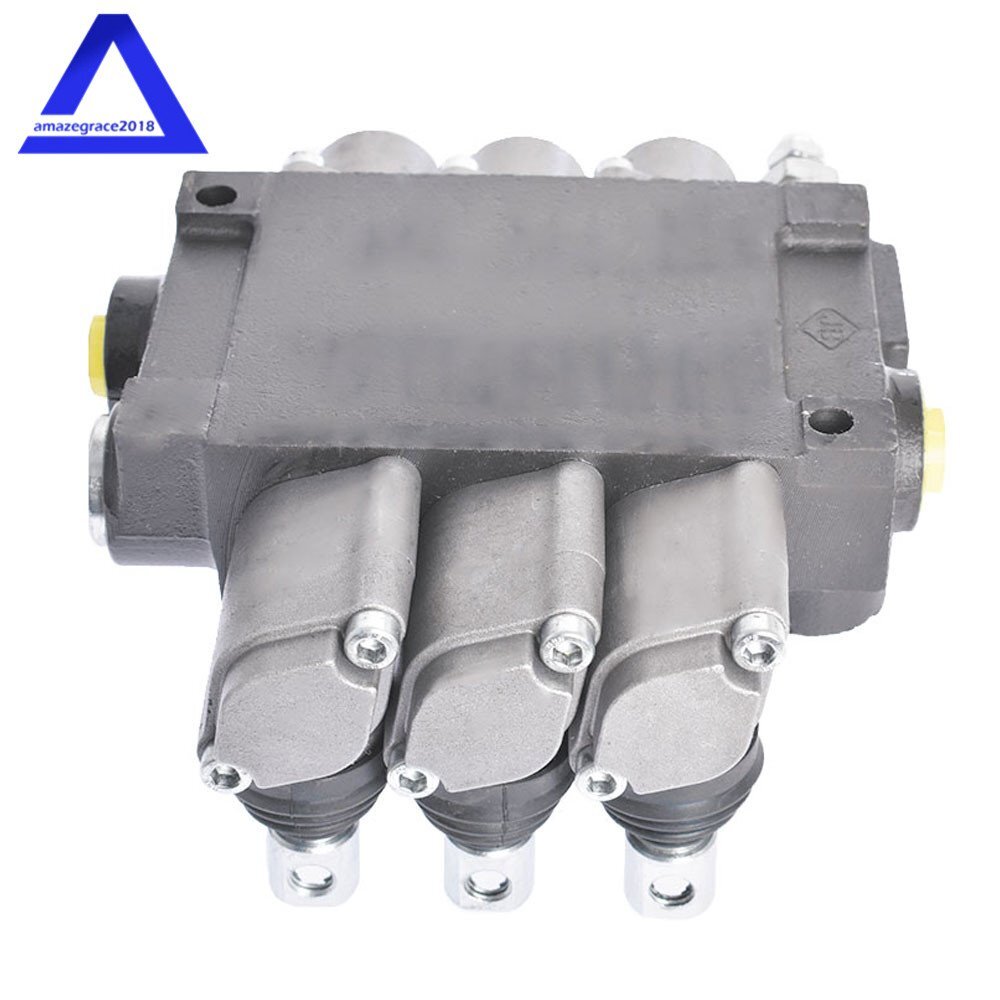 3 Spool Hydraulic Directional Control Valve 11GPM Double Acting Adjustable