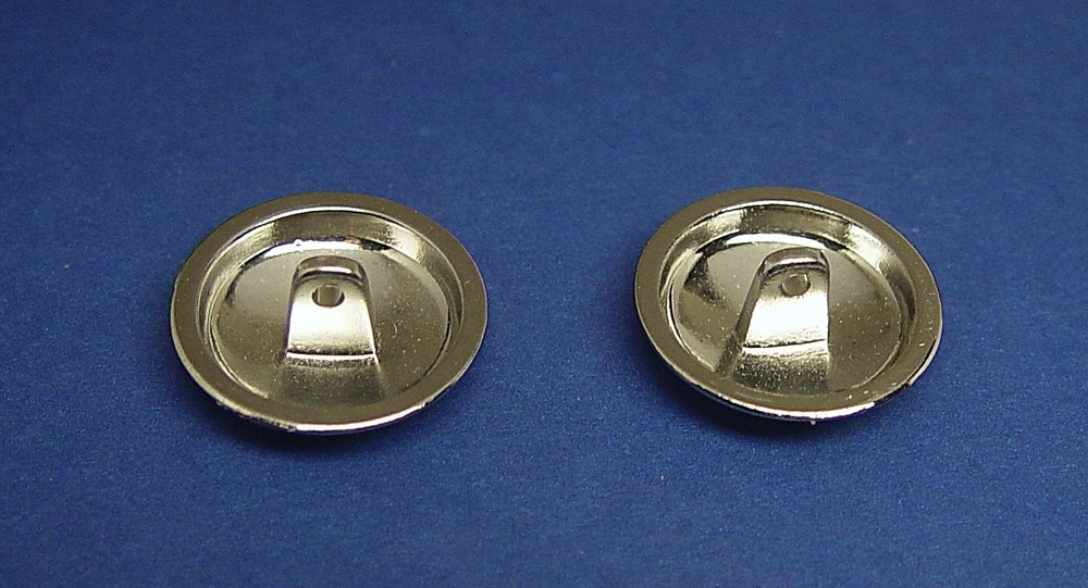LAUREN RALPH LAUREN Replacement buttons 2 Silve Tone solid metal Pristine Cond.