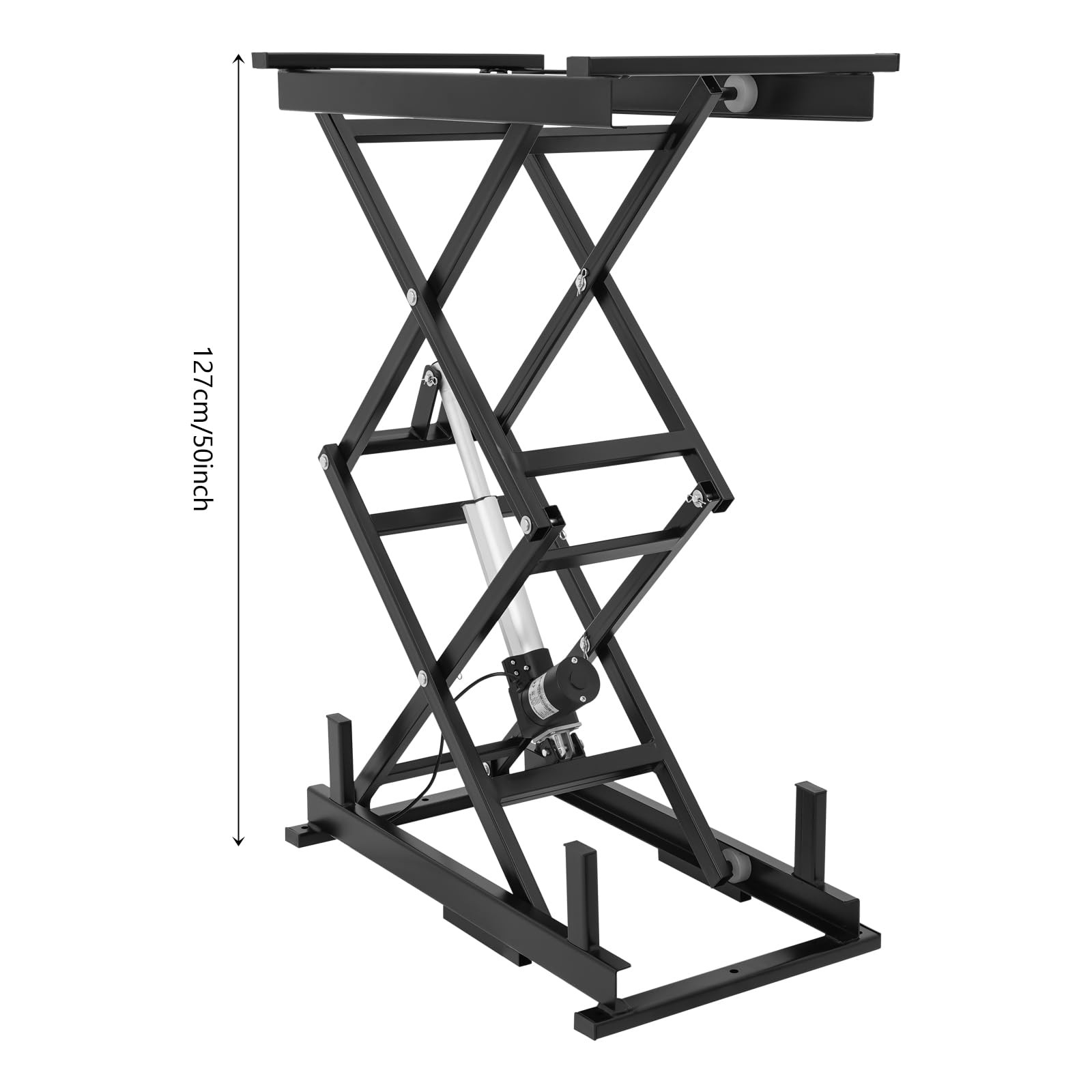 Electric Scissor Lift Table 140LBS, Heavy-Duty Hydraulically Industrial Lifting