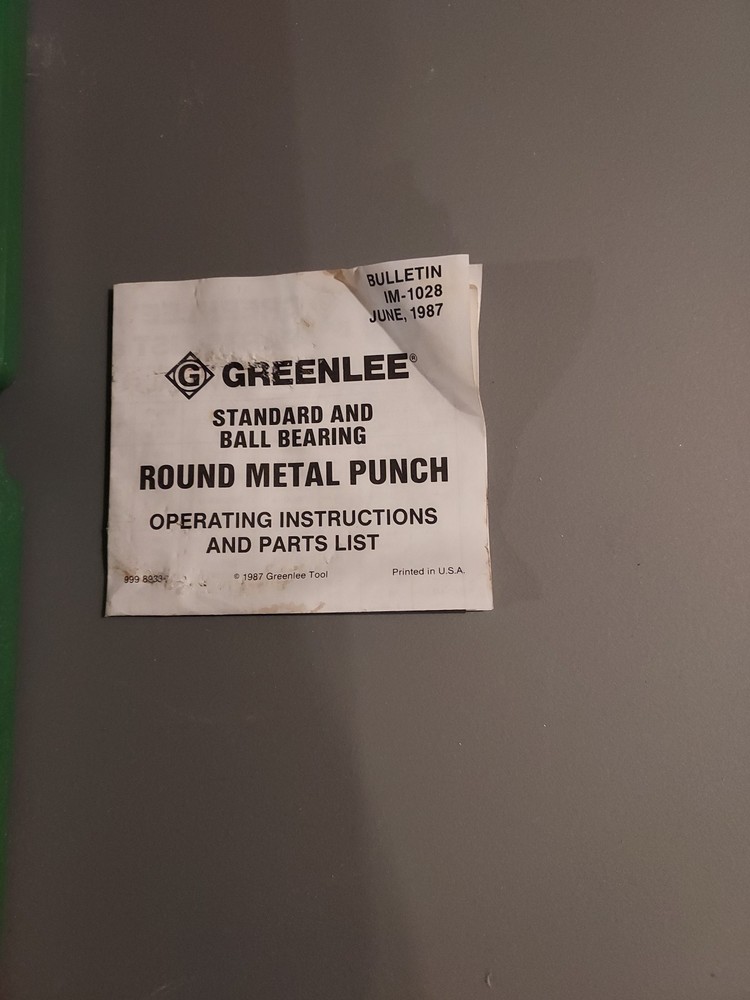 Greenlee, 737/737 BB, Knockout Punch Sets