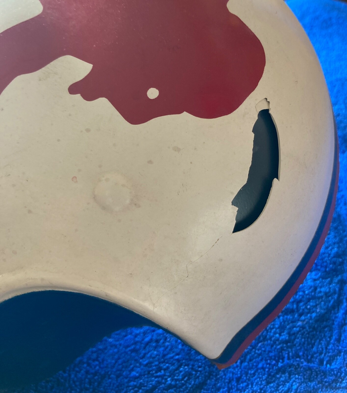 Vintage Buffalo Bills Standing Buffalo Helmet from Plastic Wall Plaque