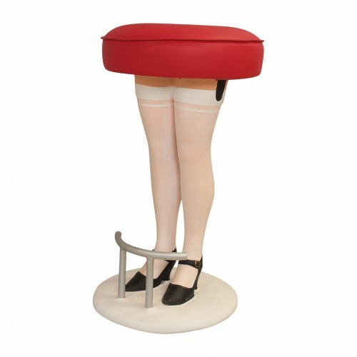 Lady Legs Bar Stool - Lady Legs Bar Stool White  - Restaurant - Bar - Home Decor
