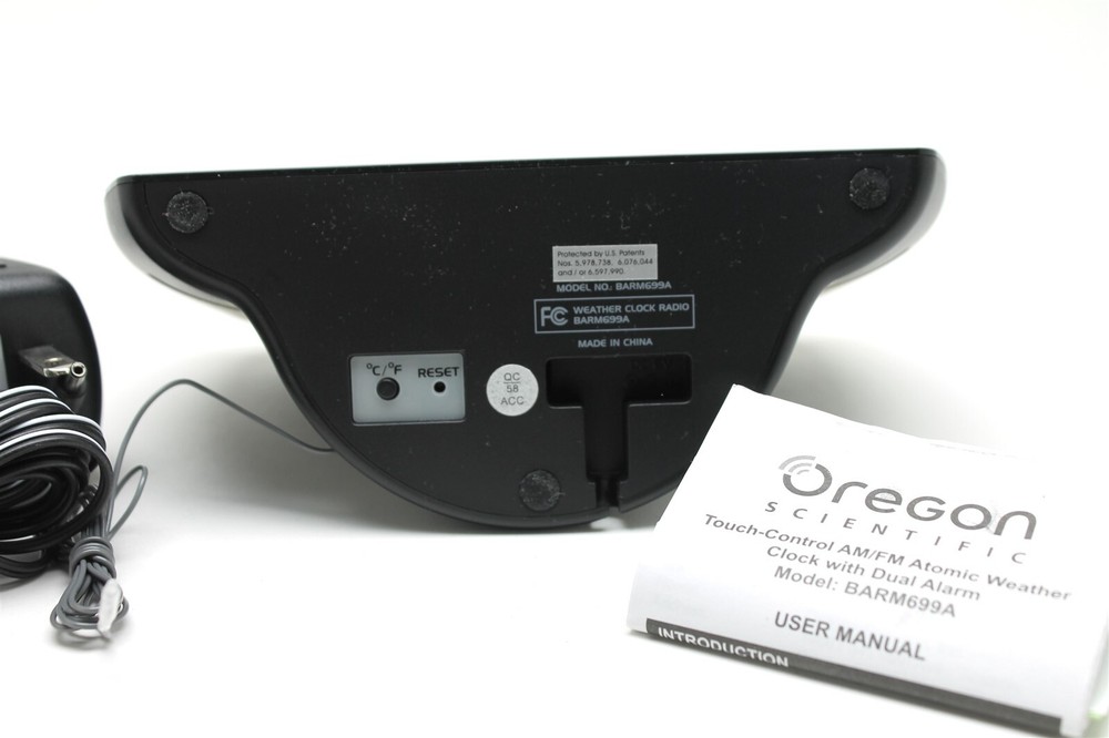 Oregon Scientific BARM699A Touch Control Atomic Weather Clock NO Sensor