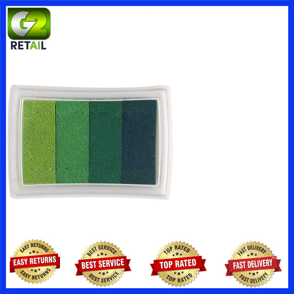 Creative Multi-Green Stamp Ink Pad for Artistic Paper & Fabric Projects