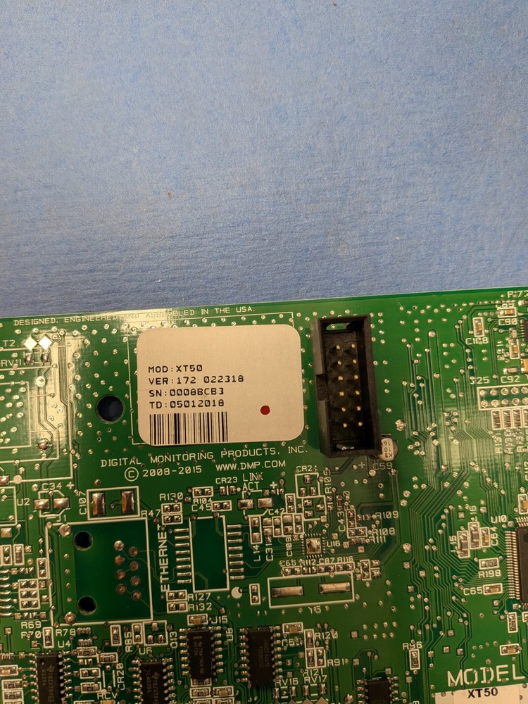 DMP XT50 Security System Command Processor Circuit Board, Pre-owned. Free Ship.