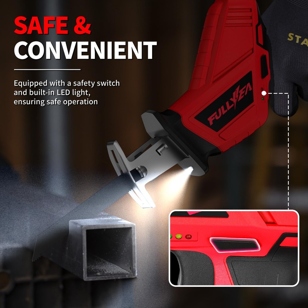 Reciprocating Saw Cordless, 0-3500SPM Variable Speed Reciprocating Saws with ...