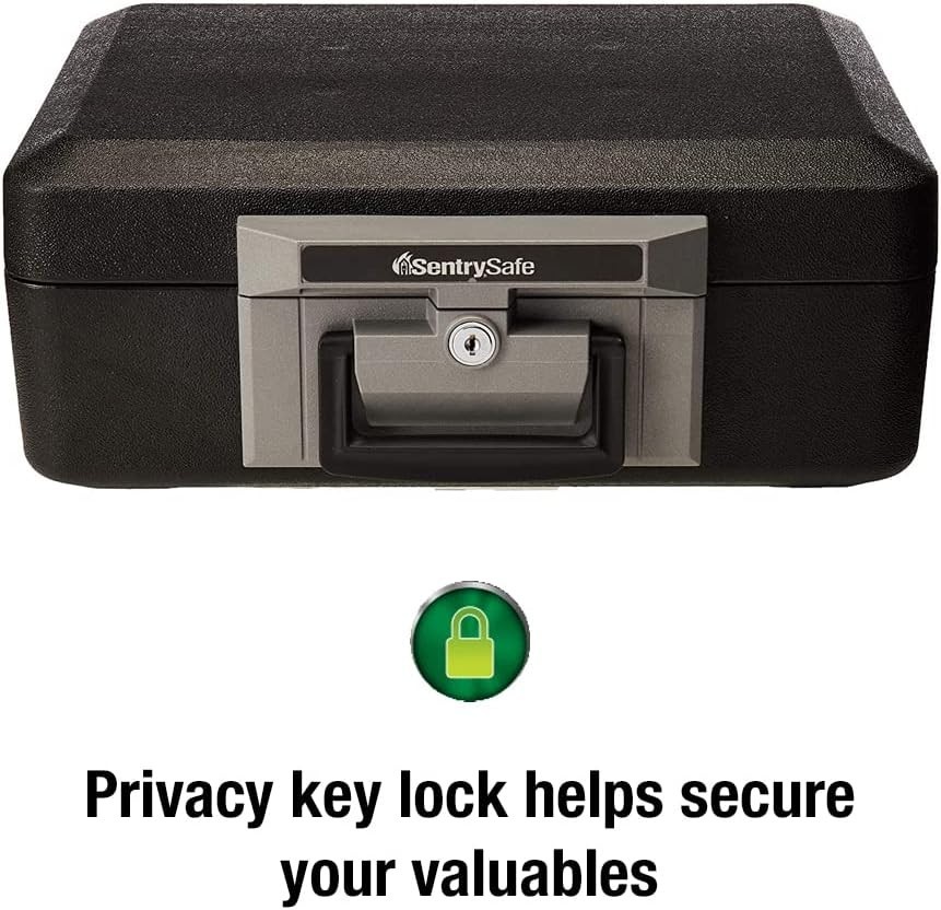 Fireproof Safe Box with Key Lock - Secure 0.25 Cu Ft Storage for Valuables