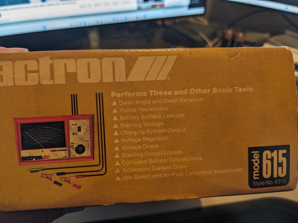 Actron Engine Analyzer Model 615 Style 6315 includes manual