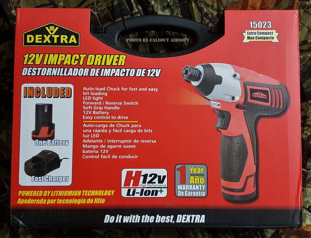 DeXTRA 12 Volt Impact Driver Compact High Performance Electric Li-Ion Battery