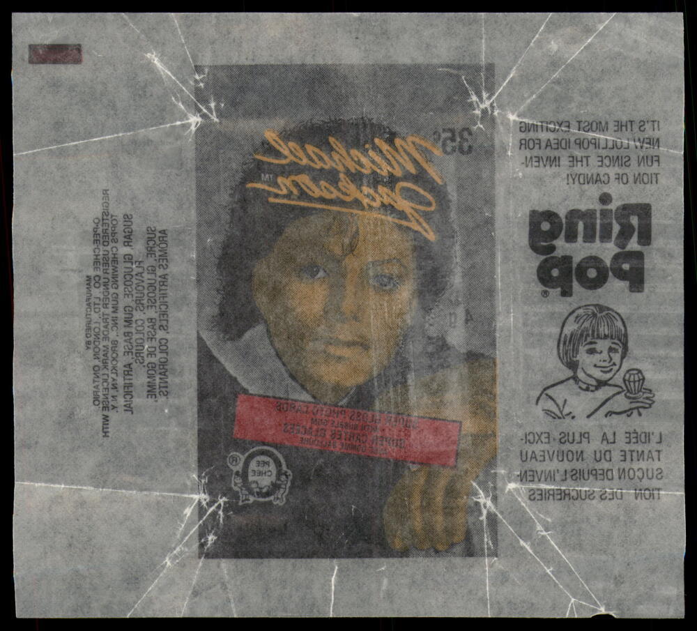 1984 O-Pee-Chee Michael Jackson Wrapper Ring Pop Ad
