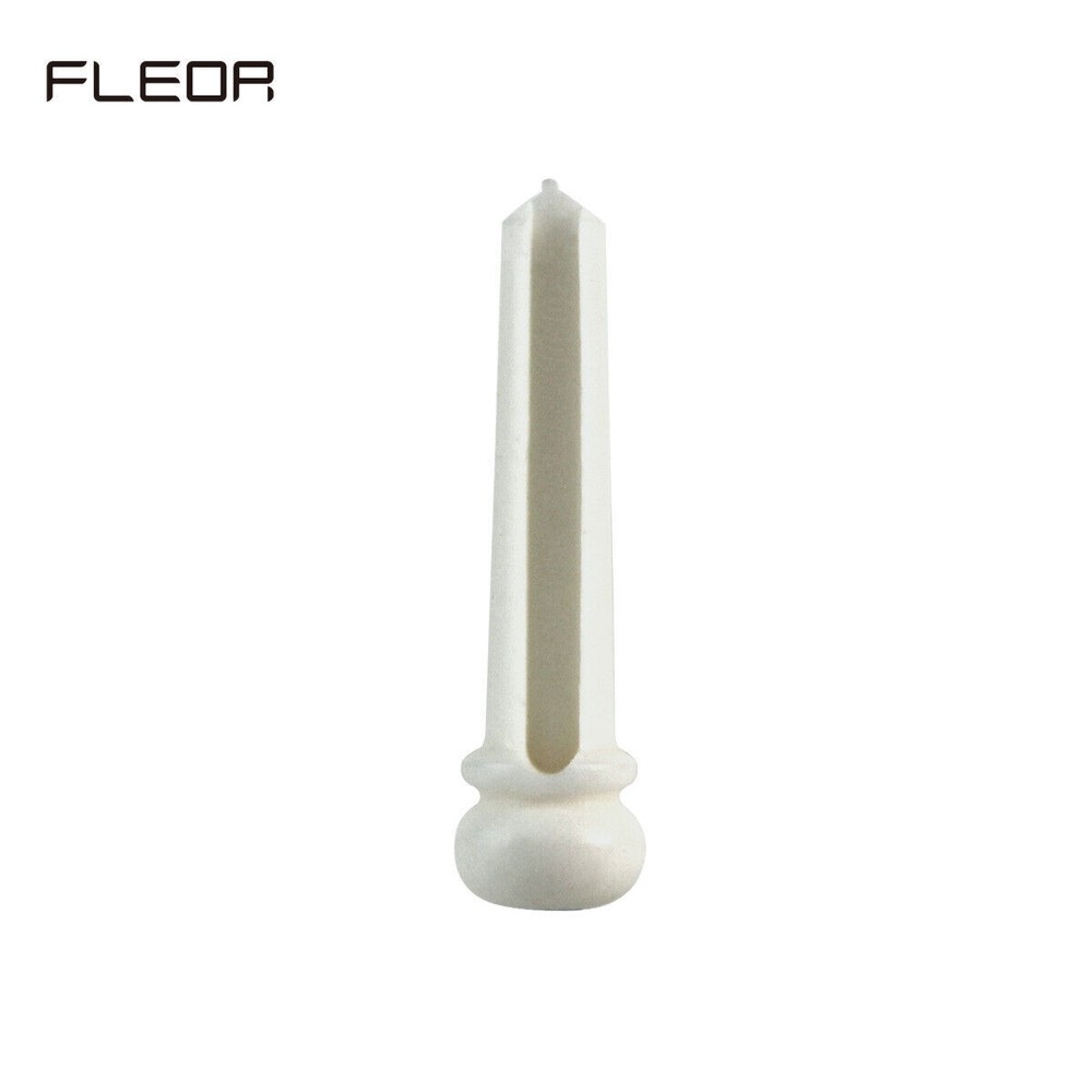 6PCS Cattle Bone Bridge String Pin Post with Abalone Dot for Acoustic Guitar