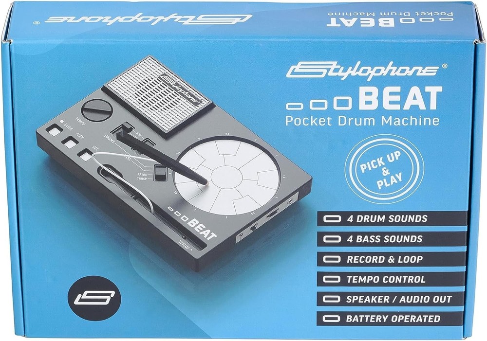 Drum Machine Compact Stylus 4 Drum Kits 4 Bass Sounds Rhythm Loop Maker