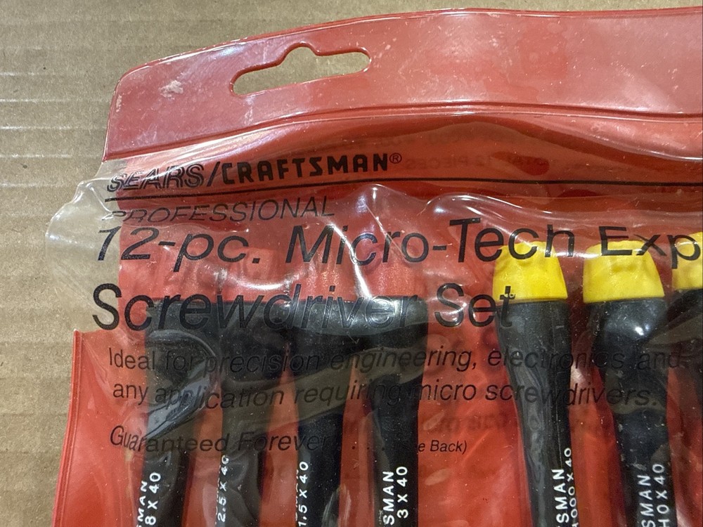SEARS Craftsman Professional 11pc Micro-Tech Precision Screwdriver Set 41670