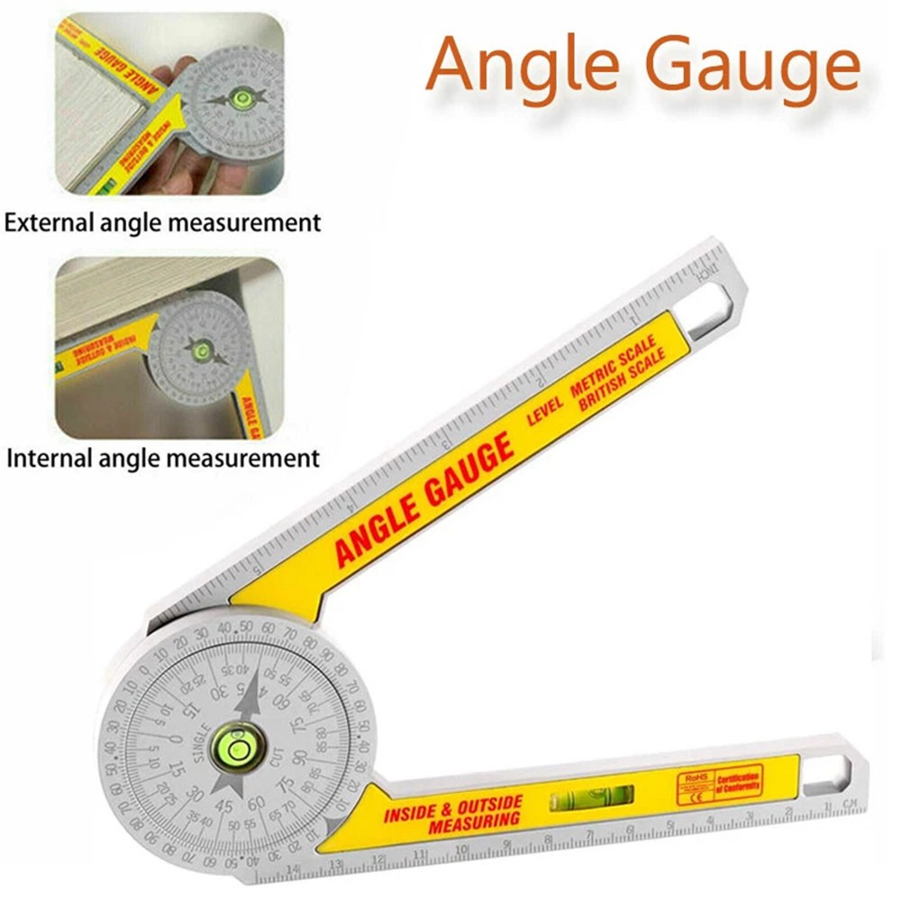 Aluminum Miter Saw Protractor 360° Rust Proof Angle Finder Precision Laser ๑