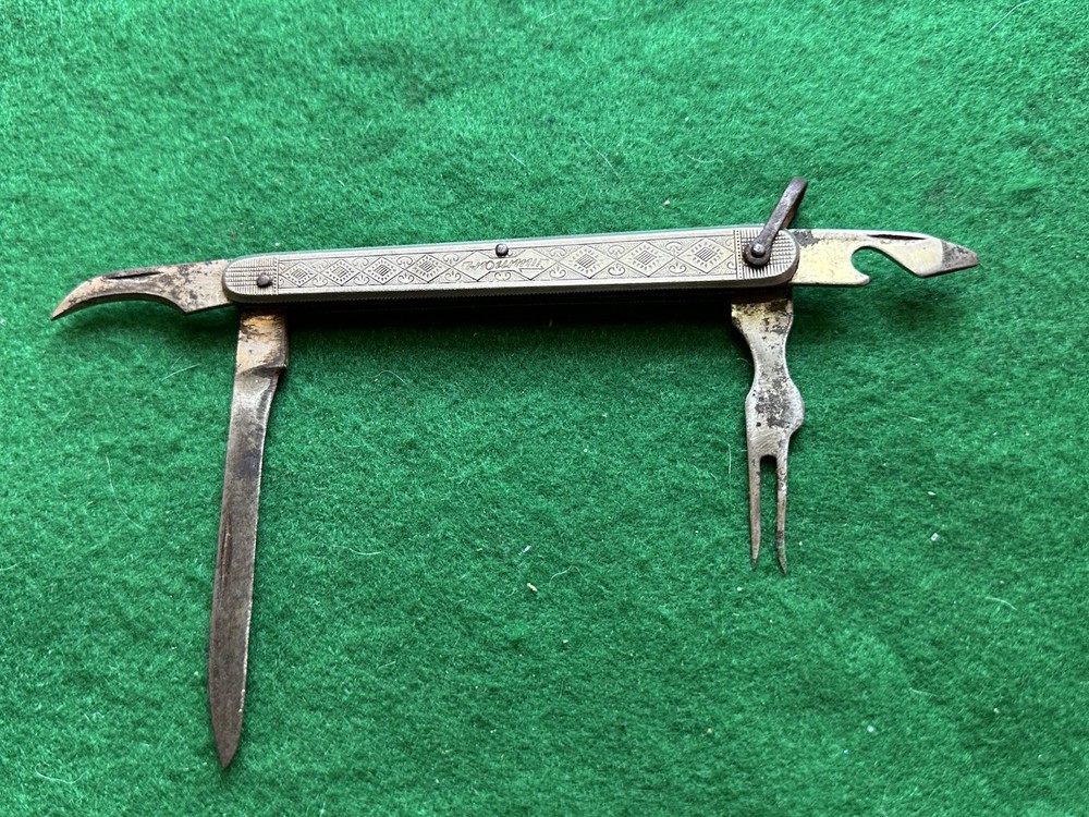 Soviet Cold War Titanium Folding Utility Knife - URSS
